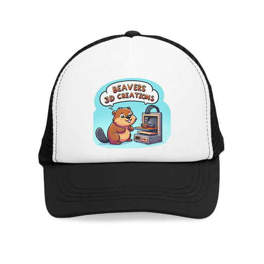 Funny Beaver 3D Printing Mesh Cap, Trucker Hat, Gift for Crafters, Animal Lovers, Unique Dad Hat, Outdoor Gear